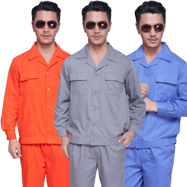 10 set long sleeve work wear set summer thin 100 cotton work clothes