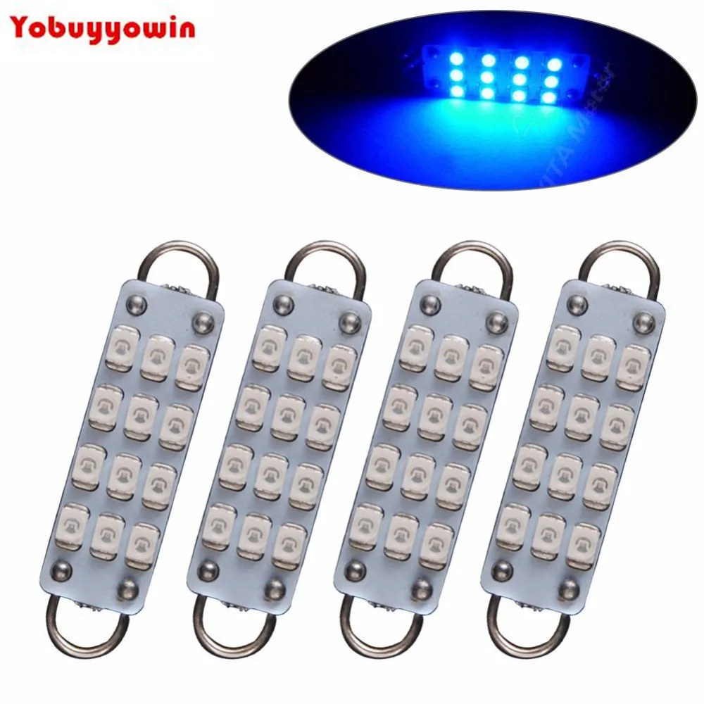 10х гирлянда 44 мм 12-SMD жесткая петля 1 73 дюйма ультрасиние светодиодные светильник