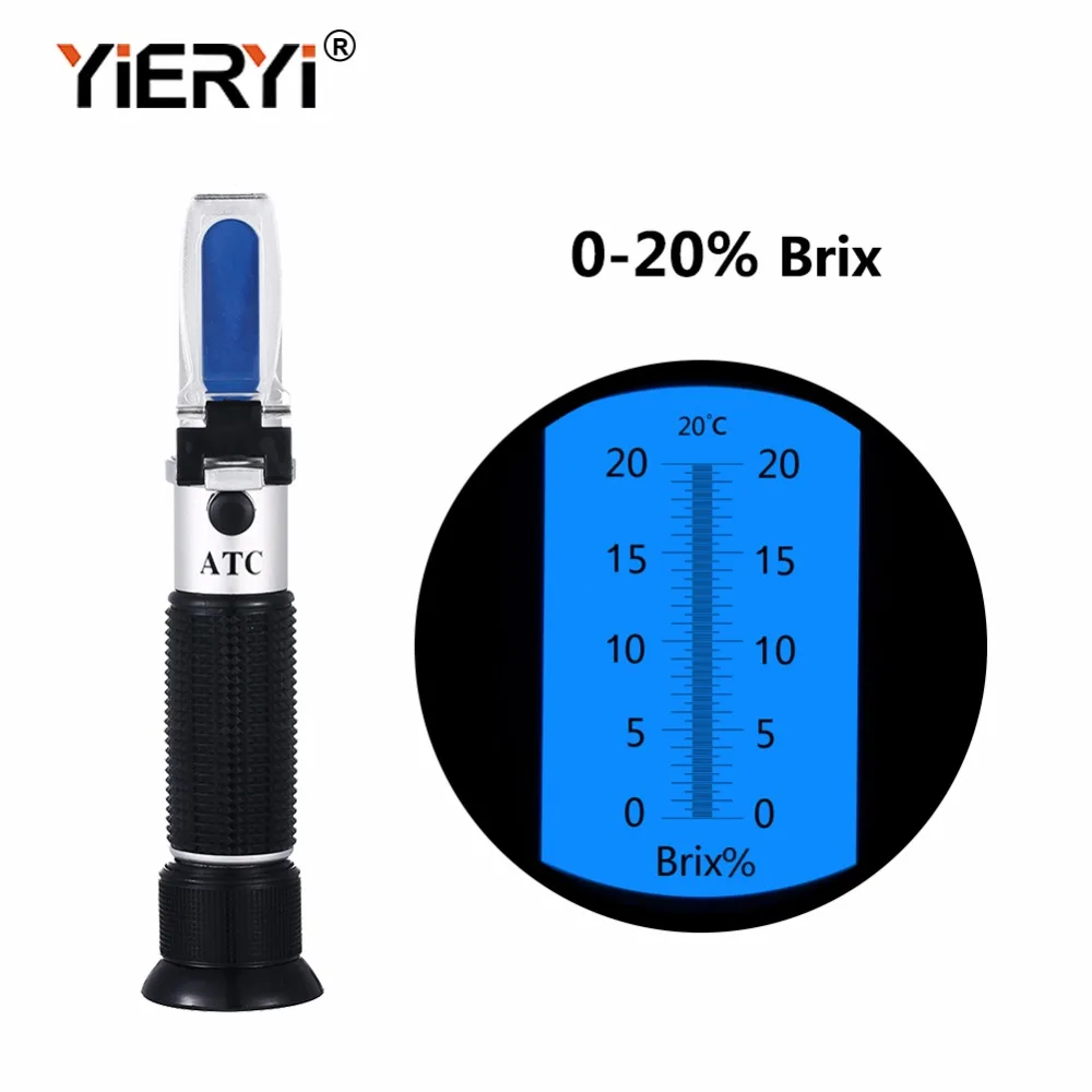 New Portable Hand Held Brix Refractometer 0 20 Brix Meter