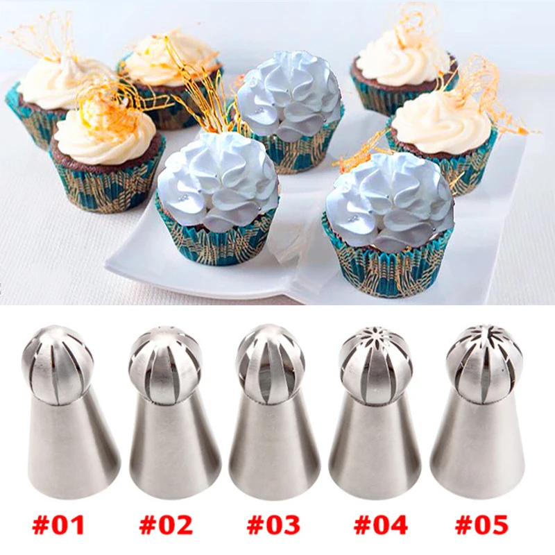 1pc Kitchen Stainless Steel Russian Pastry Nozzles Fondant Icing 1pc Kitchen Stainless Steel Russian Pastry Nozzles Fondant Icing Piping Tips Set Cake Decorating Tools Rose Tulip Shaped 85081 In Baking