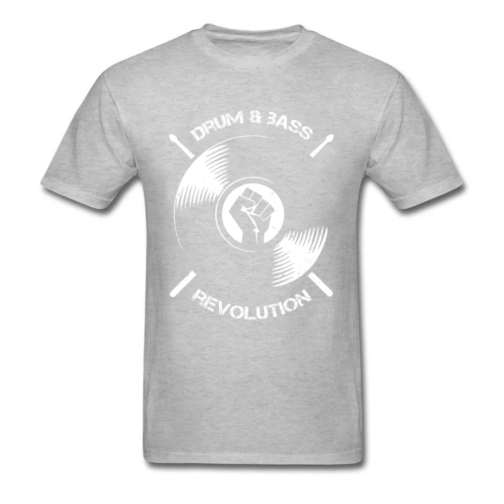 Drum And Bass Revolution Birthday Summer All Cotton O Neck Men's T Shirt Family T Shirt Coupons Short Sleeve T Shirts Drum And Bass Revolution grey