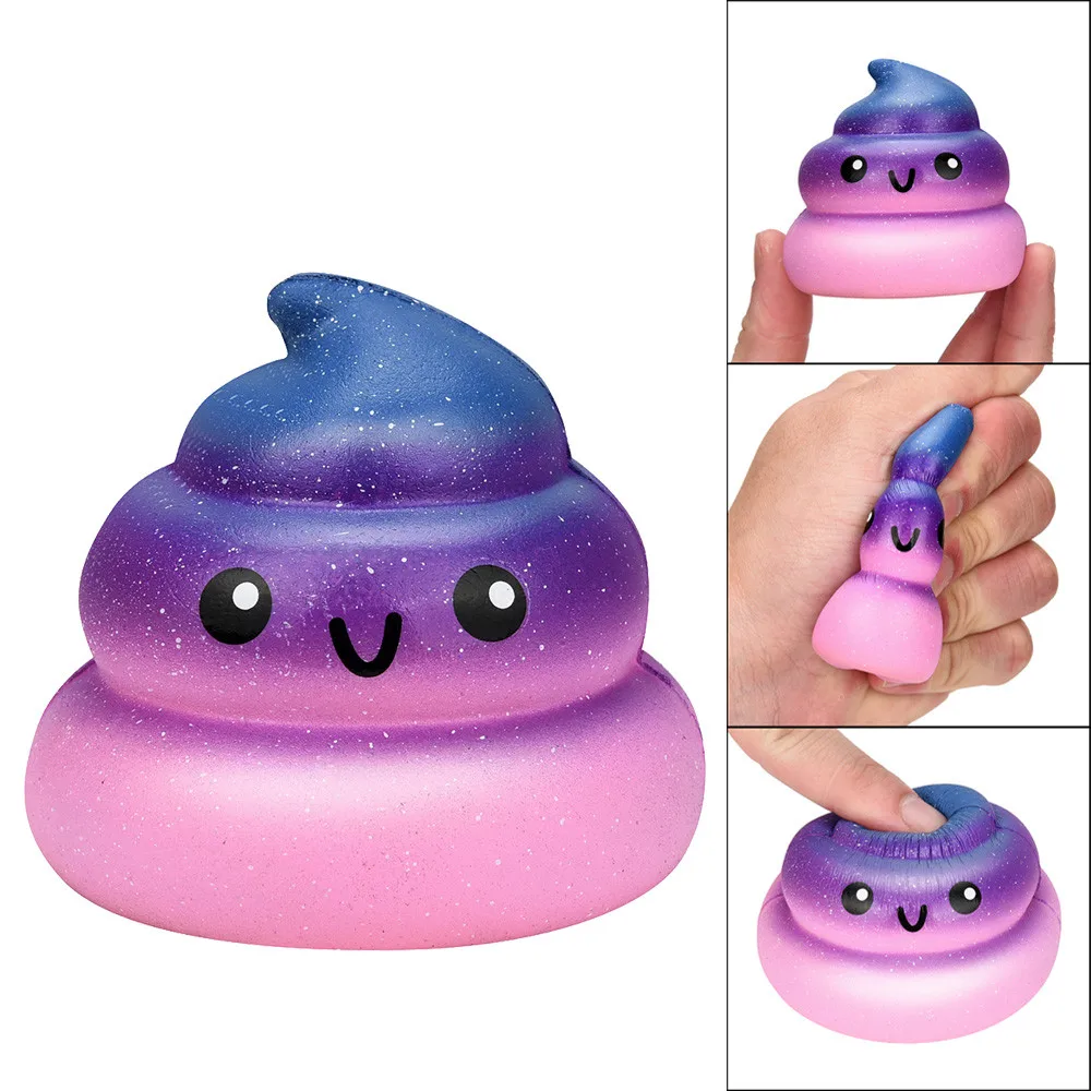 

HIINST Fun Galaxy Poo Squishy Slow Rising Charm Slow Rising Stress Reliever Toys Phone Chain Strap Relief Toys For Child
