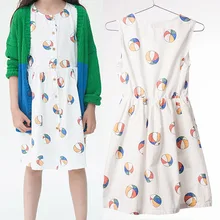 BBK BoboChoses Princess Girls Dress 17 Summer For Baby Girls Tops Princess Dresses Basketball pattern cotton Kid Party Dress C*