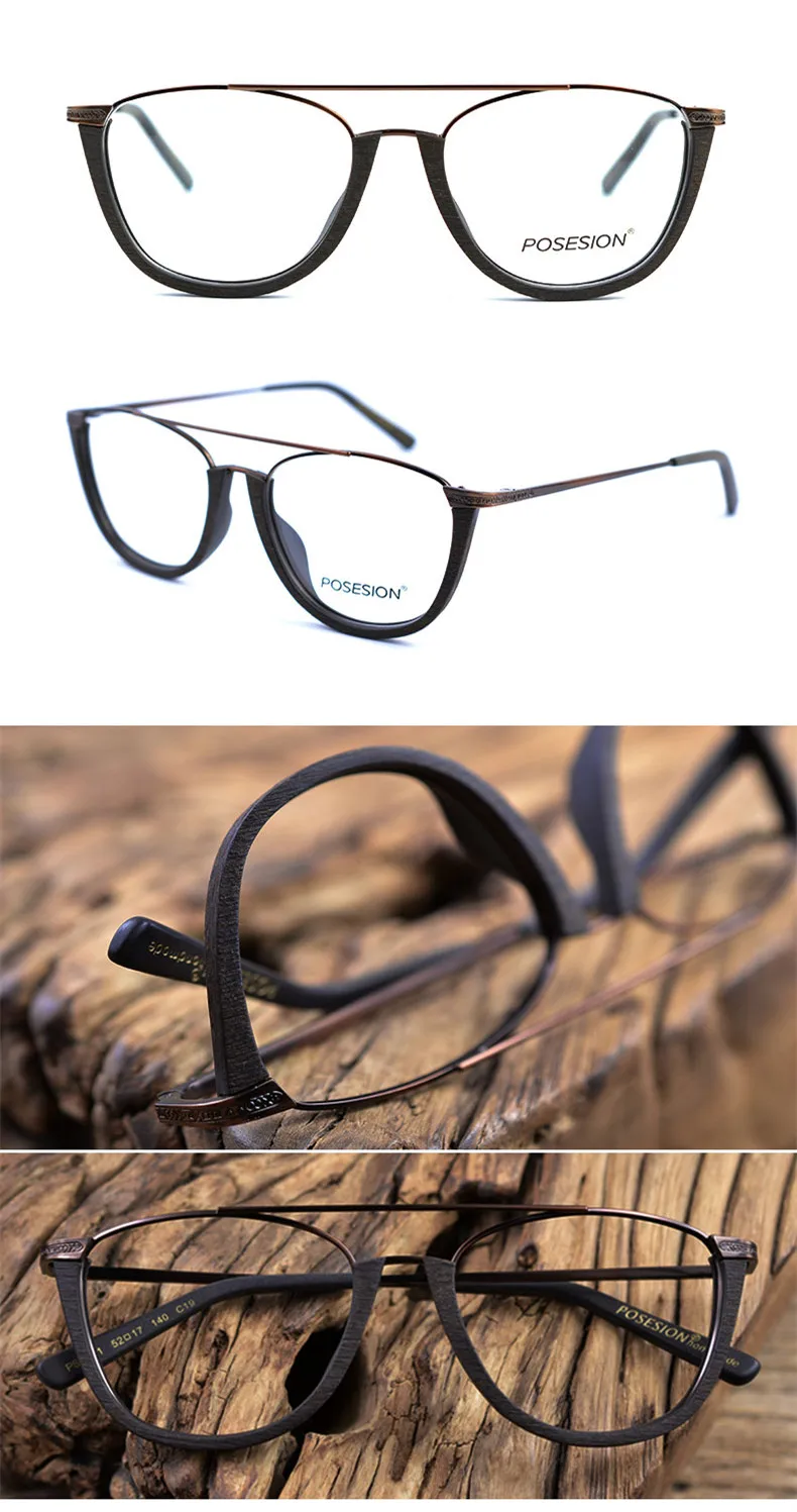 Товары круглые овальные деревянные металлические винтажные полуоправы очки ручной работы женские мужские самооправы очки черные очки
