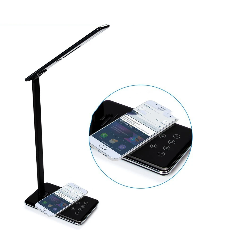 

696 WD102 Desktop lamp Qi Wireless Charger Phone Charger Adapter for iPhone X 8 Samsung Galaxy S8