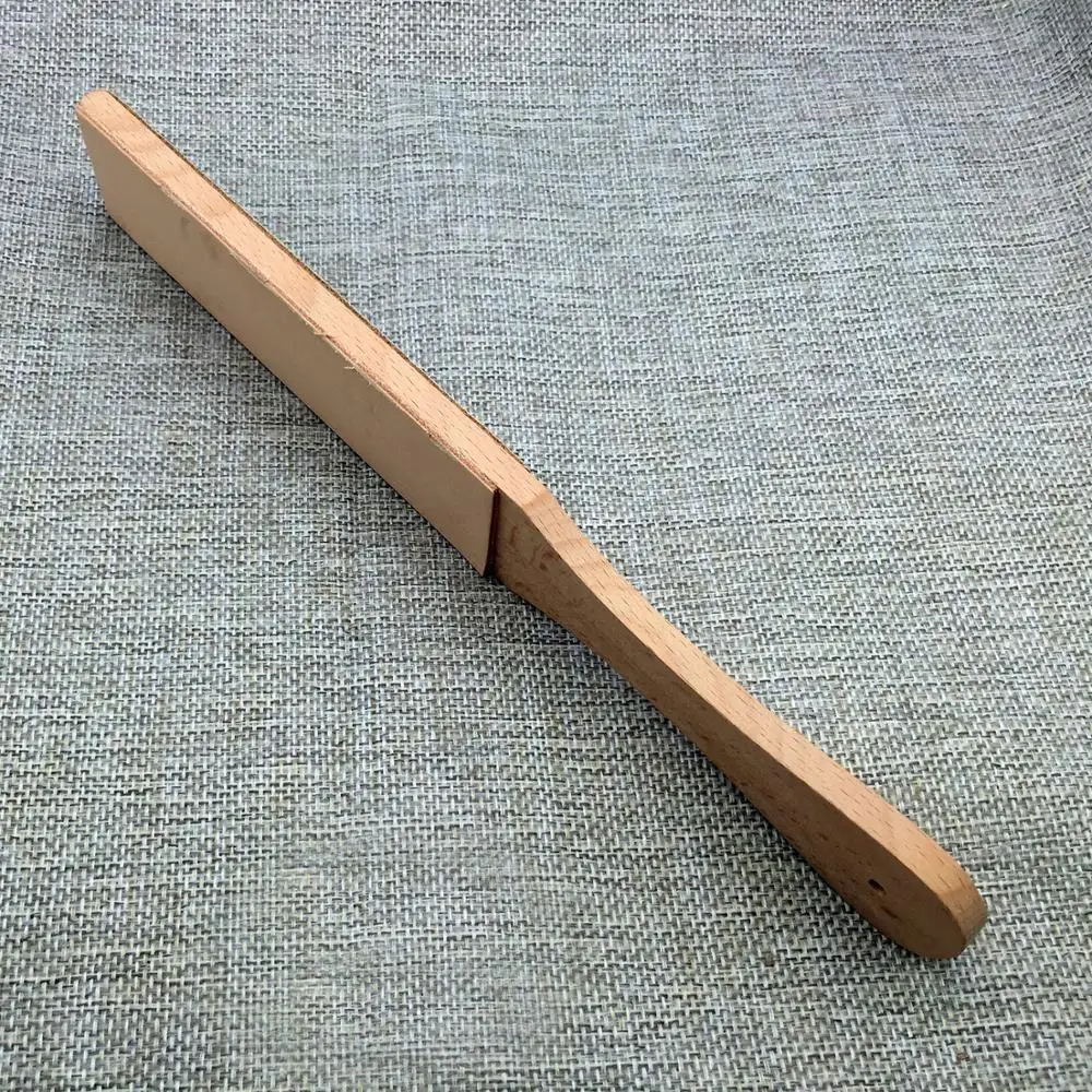 Knife Sharpener Set Wooden Handle Leather Sharpening Strop Handmade Razors Polishing Board And Polishing