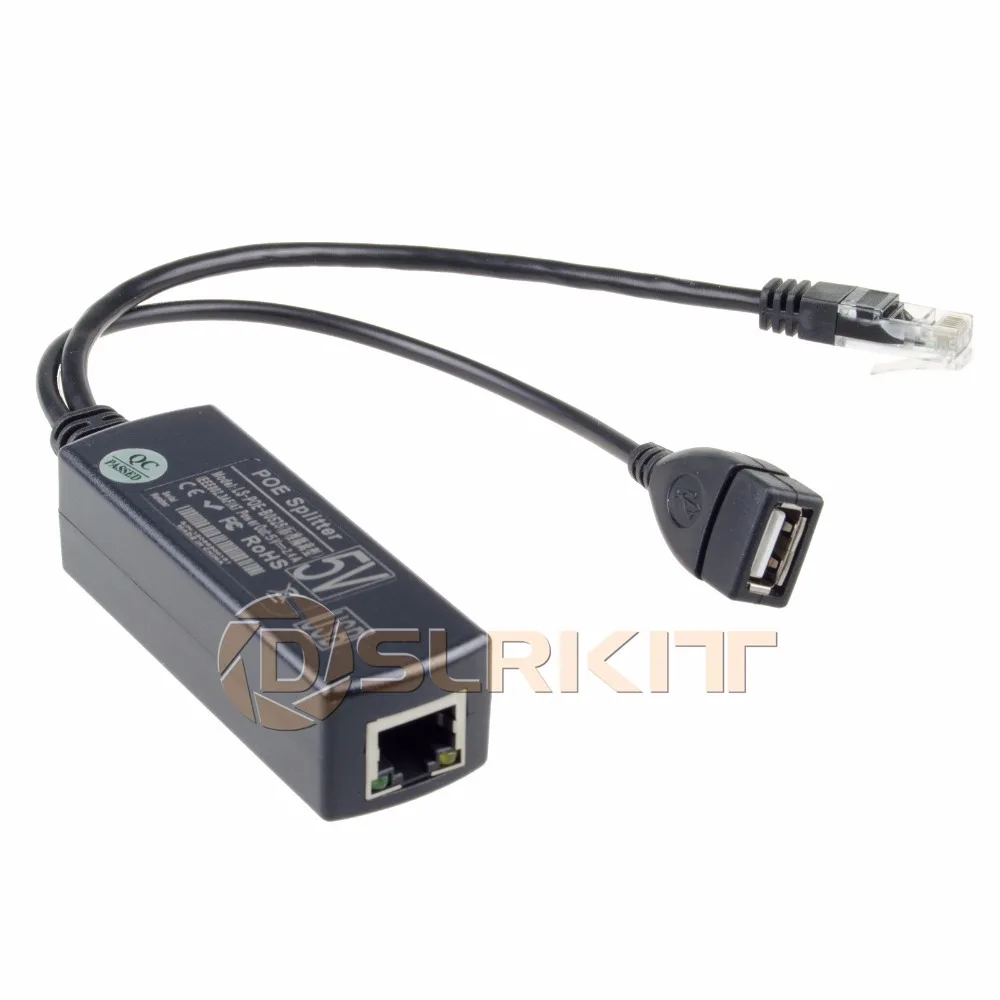 DSLRKIT активный участник Splitter 48 В до 5 5,2 2.4A Тип USB Женский 802.3af для планшеты