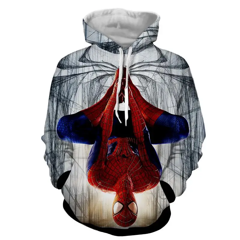 YFFUSHI Cool Spiderman 3d Hoodies Men Cosplay Jacket Men Sweatshirts Funny Hooded Hoodies 3d Print Coat 5XL Funny Super Hero