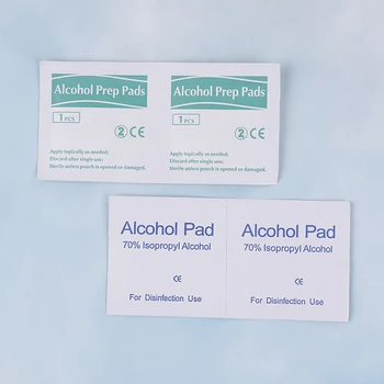 

100pcs/lot Alcohol Prep Swap Pad Wet Wipe For Antiseptic Skin Cleaning Care Jewelry Mobile Phone Clean First Aid Home