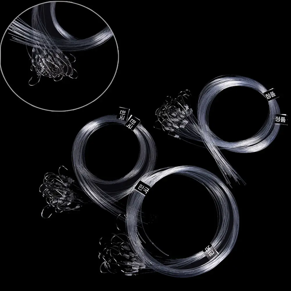 20/28pcs Roll Feeder Fishhook Carp Fly Tackle Fish Worm Jig Carbon Steel Fishing hook Lead Head Wire Line Tied Bait Hook