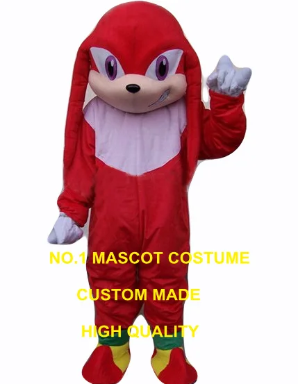 

popular cartoon Kunckles Echidna mascot costume adult size hot sale anime cosplay costumes carnival fancy dress 2656