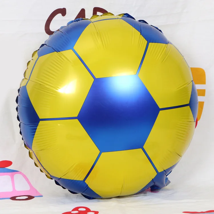 10pc 18 inch Soccer Balls The new football is red and gold Football Latex Balloons Birthday Party Children's Toys Football Theme