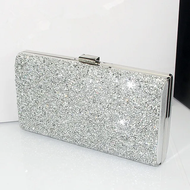 Hot Bling Evening Bag Women Handbag Shoulder Gold Silver Hot Bling Evening Bag Women Handbag Shoulder Gold Silver Clutch Box Cross Body