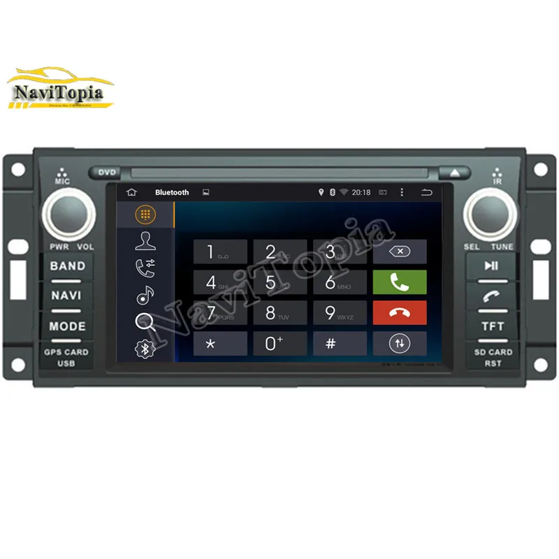 Excellent NAVITOPIA 4G RAM 64G ROM PX6 Six Core Android 9.0 Car DVD Radio Multimedia Player GPS Navigation for Jeep Commander for Wrangler 5