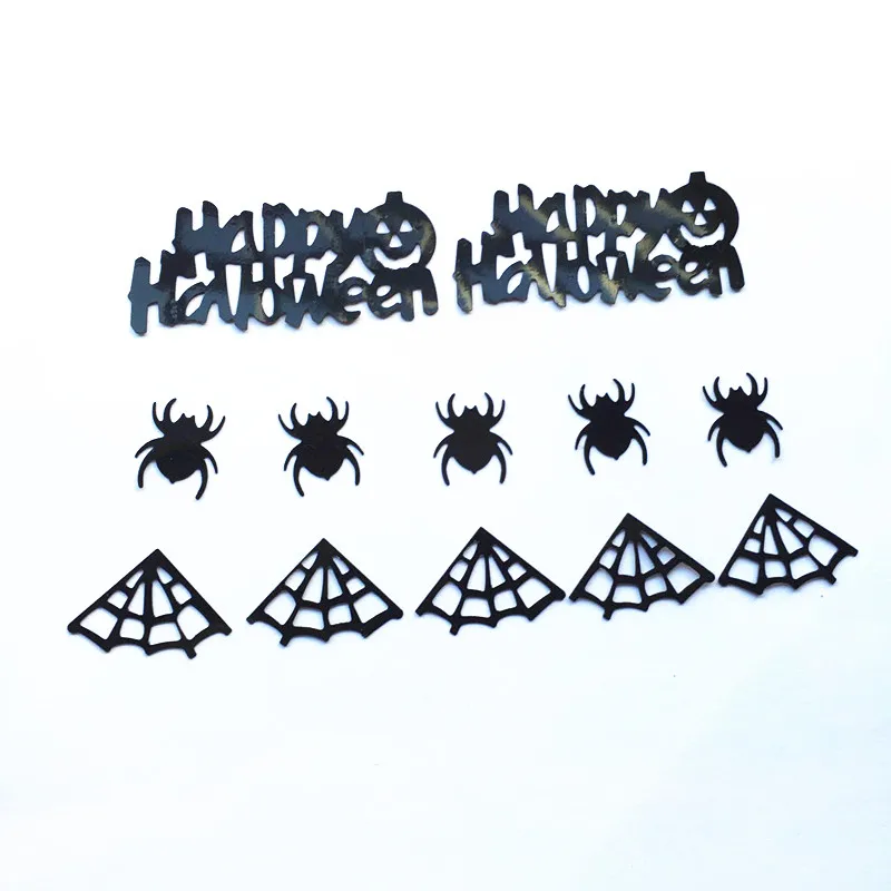 

Halloween Party confetti Decor Black Orange Purple Table Confetti Spider Webs Bat Cat Confetti Sequin