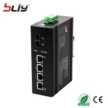 Bliy 1GX4GT 4 гигабитный промышленный волоконный переключатель ethernet порт одномодовый двойной волоконно-оптический переключатель поэ ethernet mikrotik