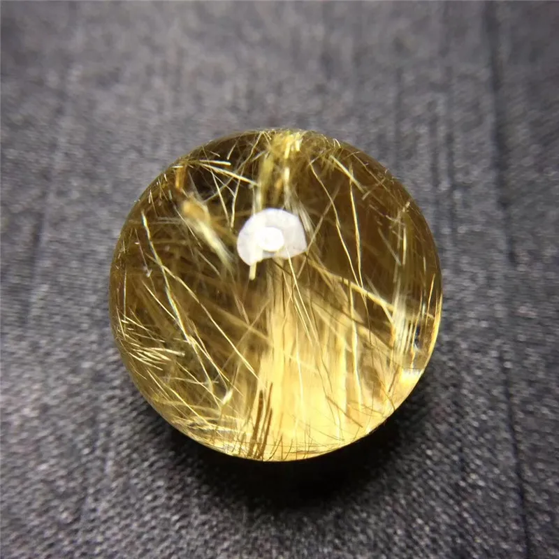 Natural Gold Rutilated Quartz Titanium Pendant (3)