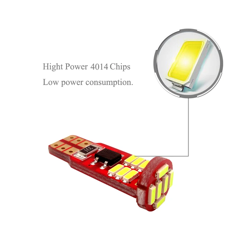 2x T10 W5W LED 4014 SMD Canbus габаритная лампа клиновисветильник для Citroen C4 C5 C3 Grand Picasso Berlingo