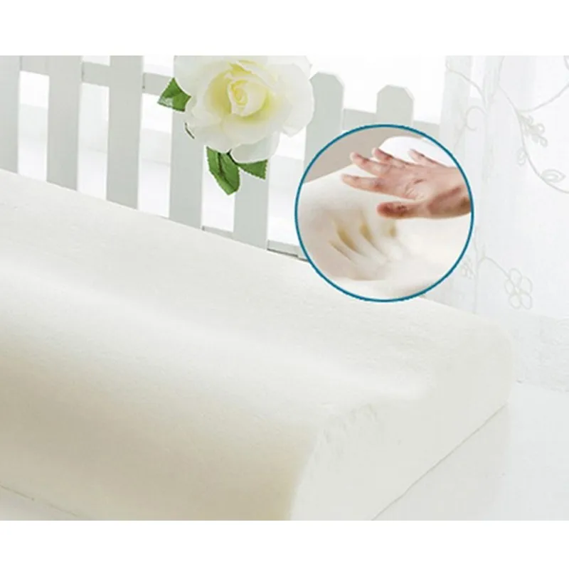 Домашний текстиль современный окрашенный нетканый медленный отскок ортопедическая латексная подушка для шеи постельные принадлежности шейный уход за здоровьем