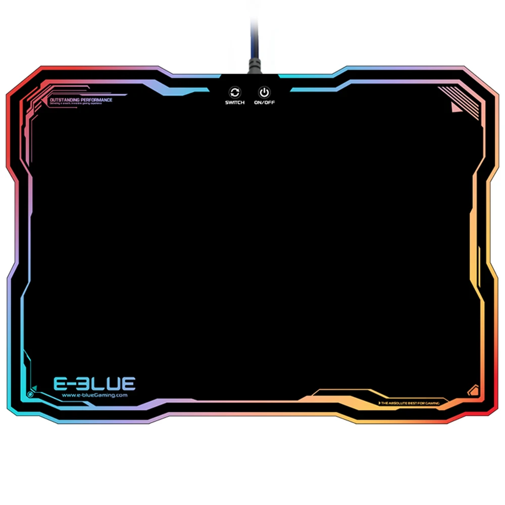 

LED Lighting USB Wired Hard Large Size Gaming Mouse Pad Dazzle RGB Colorful Backlight Game Mice Mat with Intelligent Switch