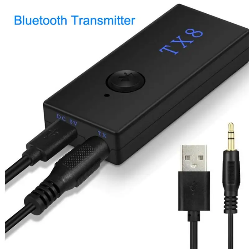 TX8 Bluetooth передатчик беспроводной Bluetooth аудио стерео музыкальный адаптер RCA/3,5 мм для ТВ ПК ноутбук наушники MP3/MP4