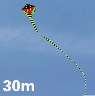 

free shipping high quality 30m snake kite cobra kite with reel line weifang kite factory children kitesurf octopus albatross