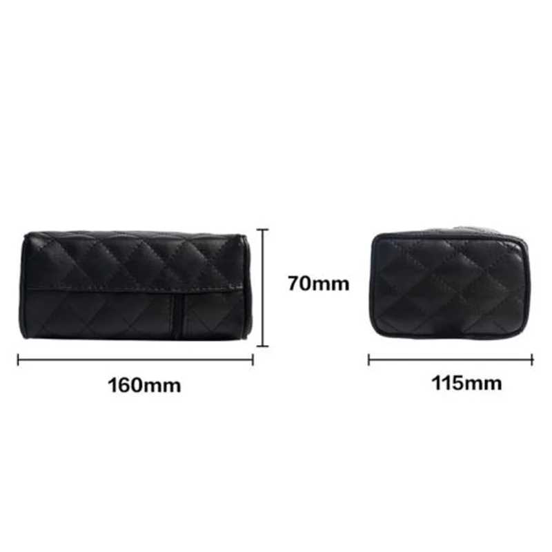 PU Leather Tissue Box Cover Pumping Paper Hotel Car Home Napkin Holder Case OS