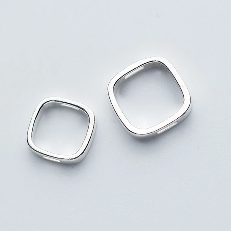 

100% 925 Sterling Silver Encircle Beads Accessories 10mm 12mm Charm Beads Frame Spacer DIY Bracelets Earrings Jewelry Making