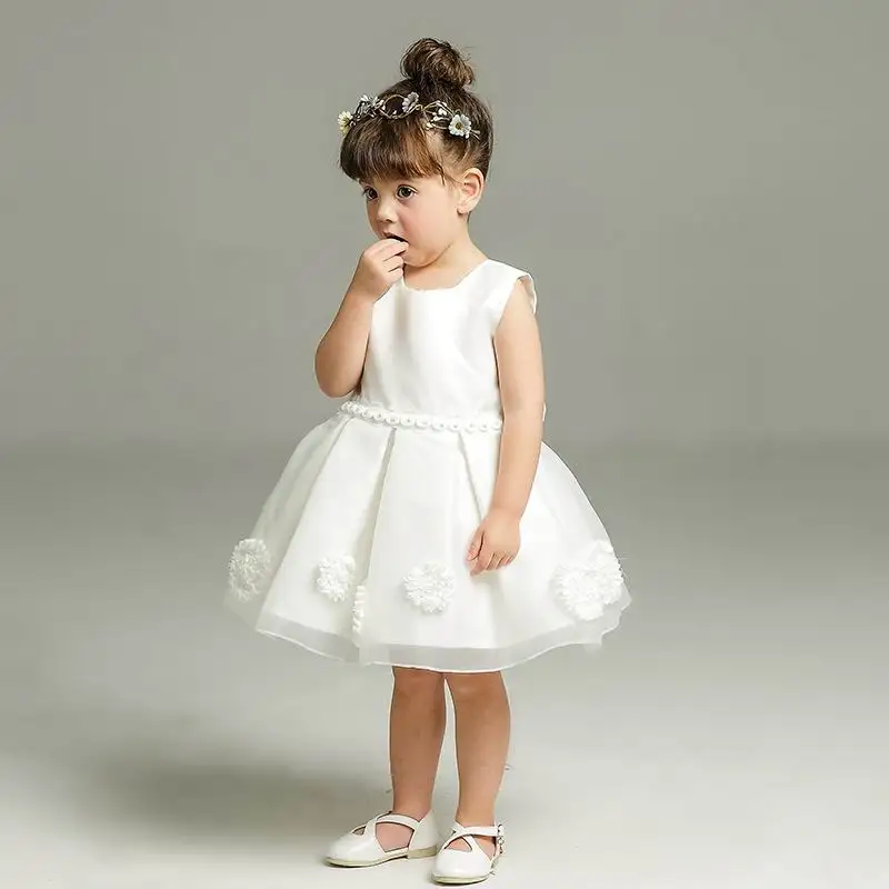 

Retail Princess Dress Girls Baby Dresses Summer Big Bow Party Wedding Dress Off White Children Clothes 2050