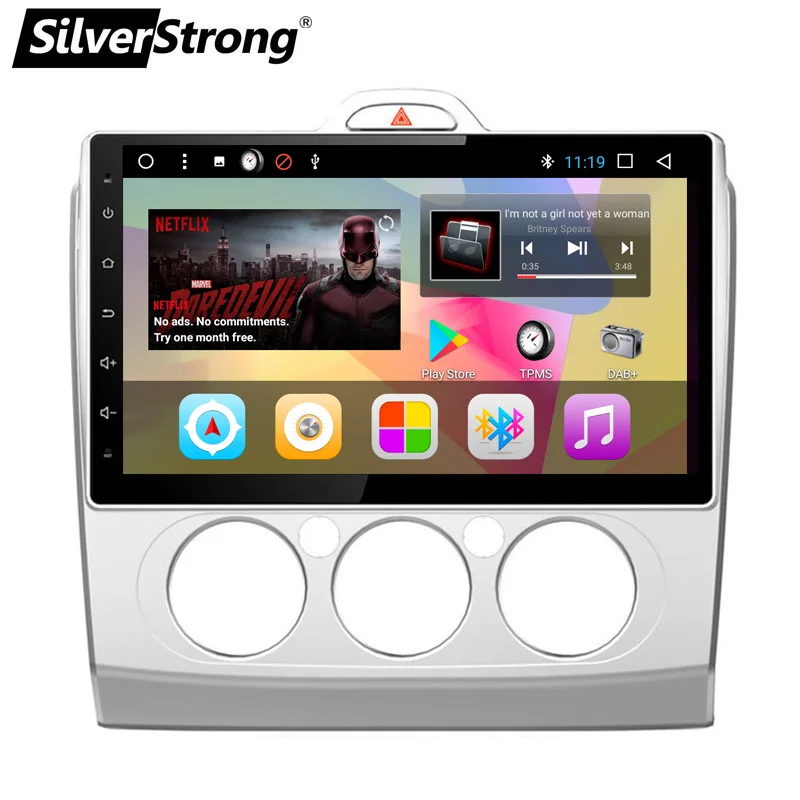 

SilverStrong Android8.1 T8 OctaCore IPS 10.1'' Radio Car DVD For Ford FOCUS1 For FOCUS2 With 32GB ROM Radio option 7.1