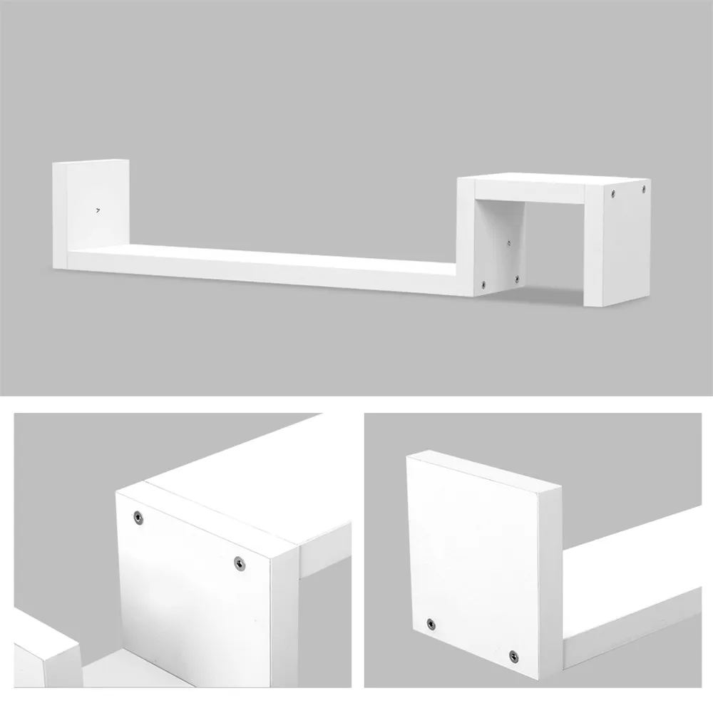Finether HF - LEDGE - YD Modern S-shaped Floating Wall Mount Shelf Bookshelf Display Rack Ledge5