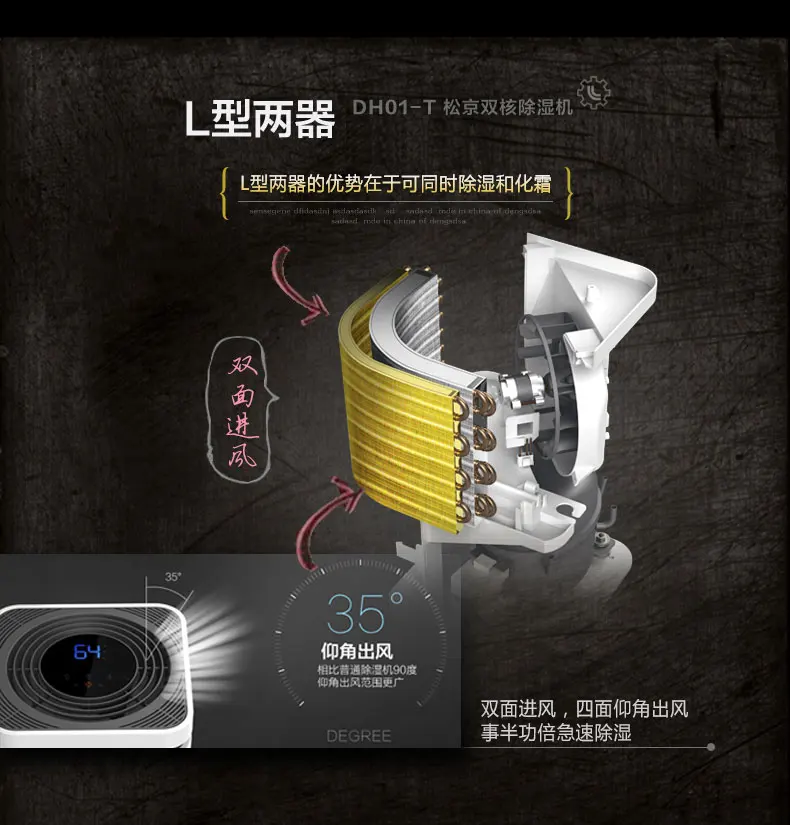 Мини-осушитель для дома Портативный 500 мл влагопоглощающий осушитель воздуха с автоматическим выключением и светодиодный индикатор осушитель воздуха