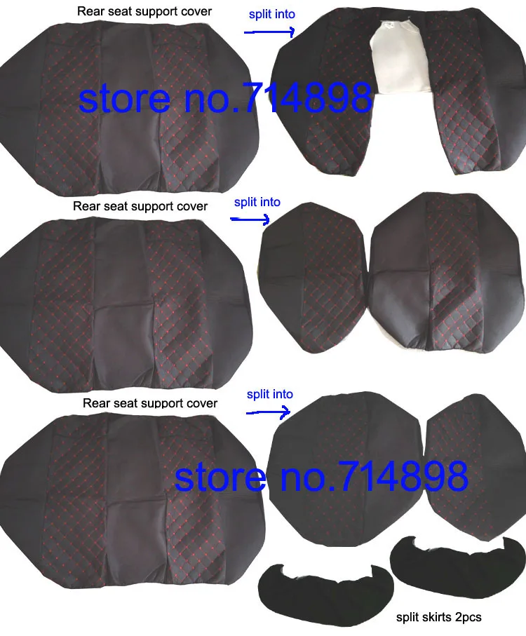 rear seat cover splited 