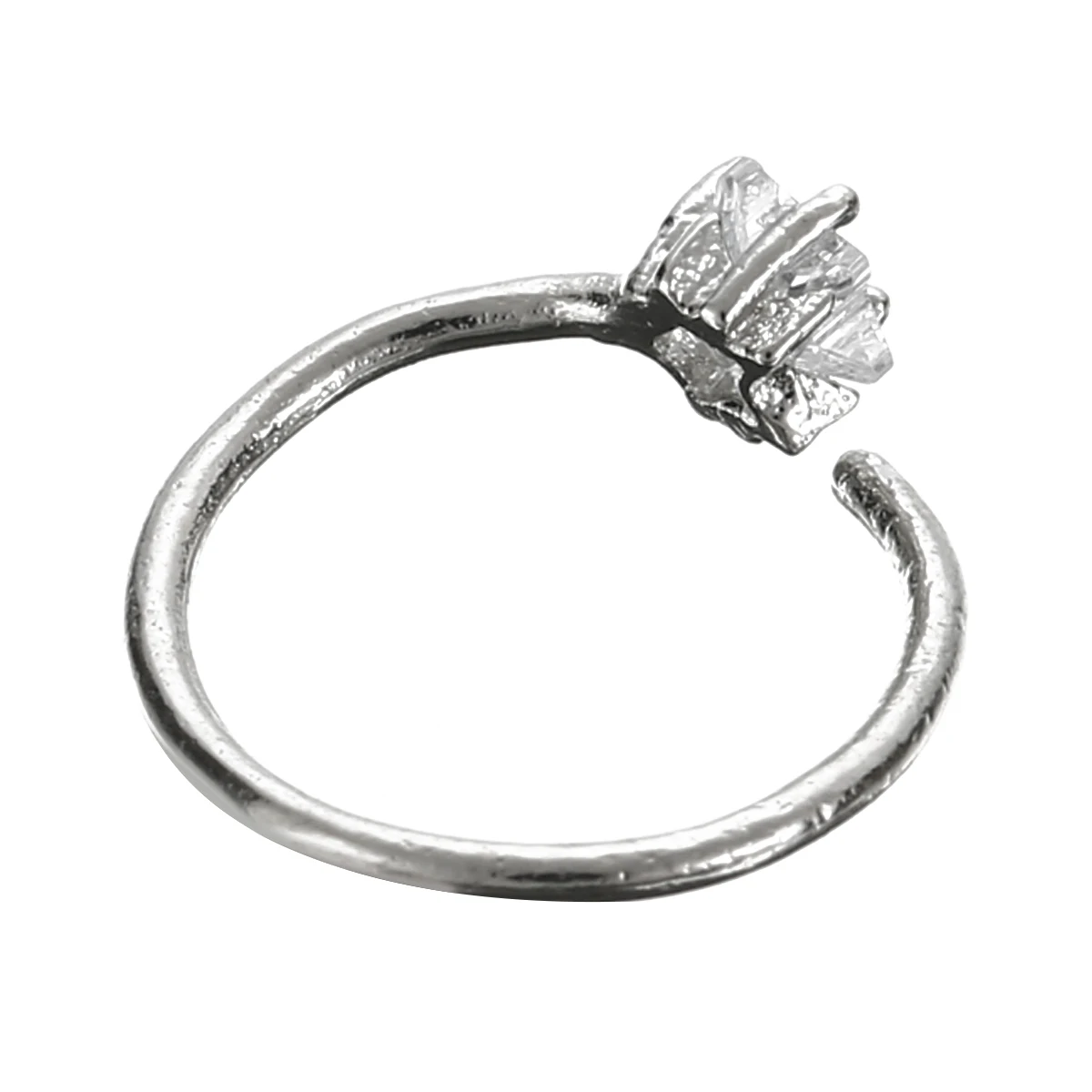Small Thin Star Crystal Rhinestone Stainless Steel Nose Hoop Ring 3 Colors