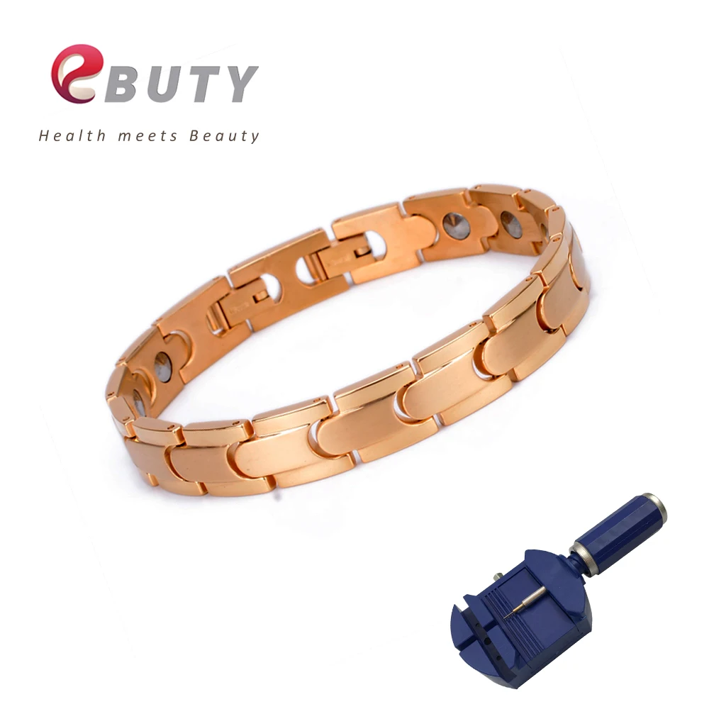 EBUTY 99.999% чистый браслет с германием для мужчин нержавеющая сталь здоровья керлинг энергии Мощность ювелирные изделия