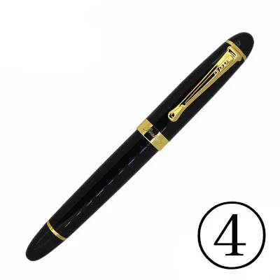 black Jinhao качество G перо металлическое модифицированное Caneta каллиграфия круглый корпус цветок тело английская перьевая ручка канцелярские заменители dip Ручка - Цвет: black