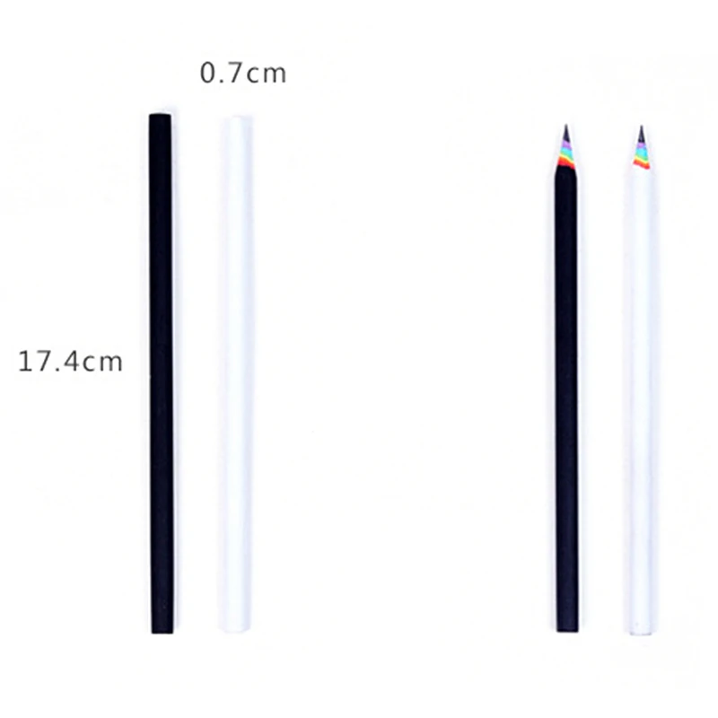 1/2 шт. 2B радужные карандаши из переработанных материалов деревянный набор школьные канцелярские принадлежности 17,4*0,7 см