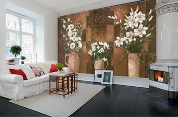 

3d wallpaper for room Vase Still Life Oil Painting Background Wall mural 3d wallpaper customized wallpaper for walls