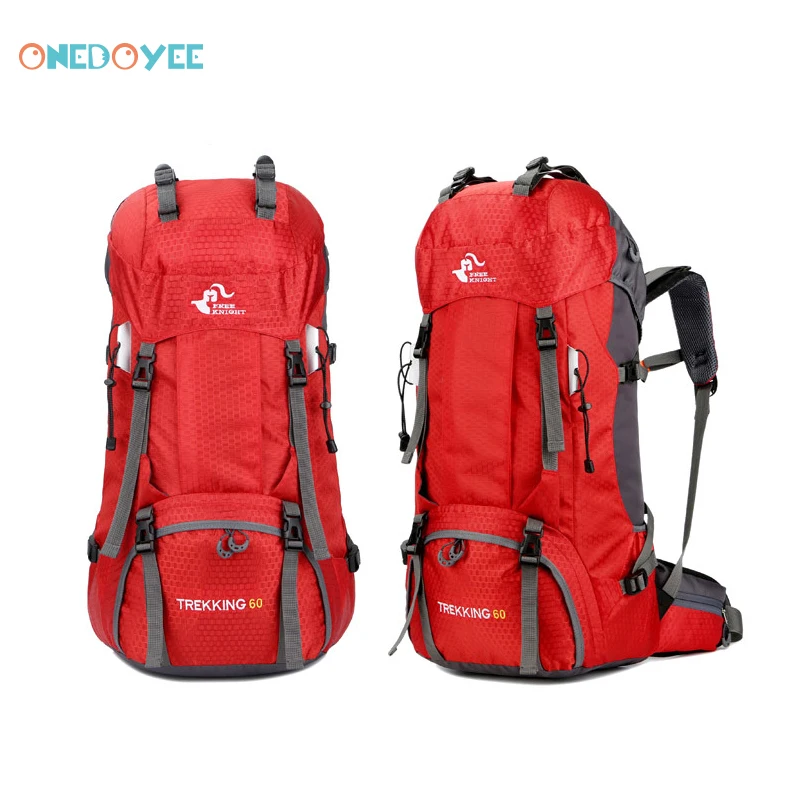 

Onedoyee 60L Outdoor Climbing Hiking Backpack with Rain Cover Waterproof Rucksack Camping Hunting Trekking Backpack Sport Bag