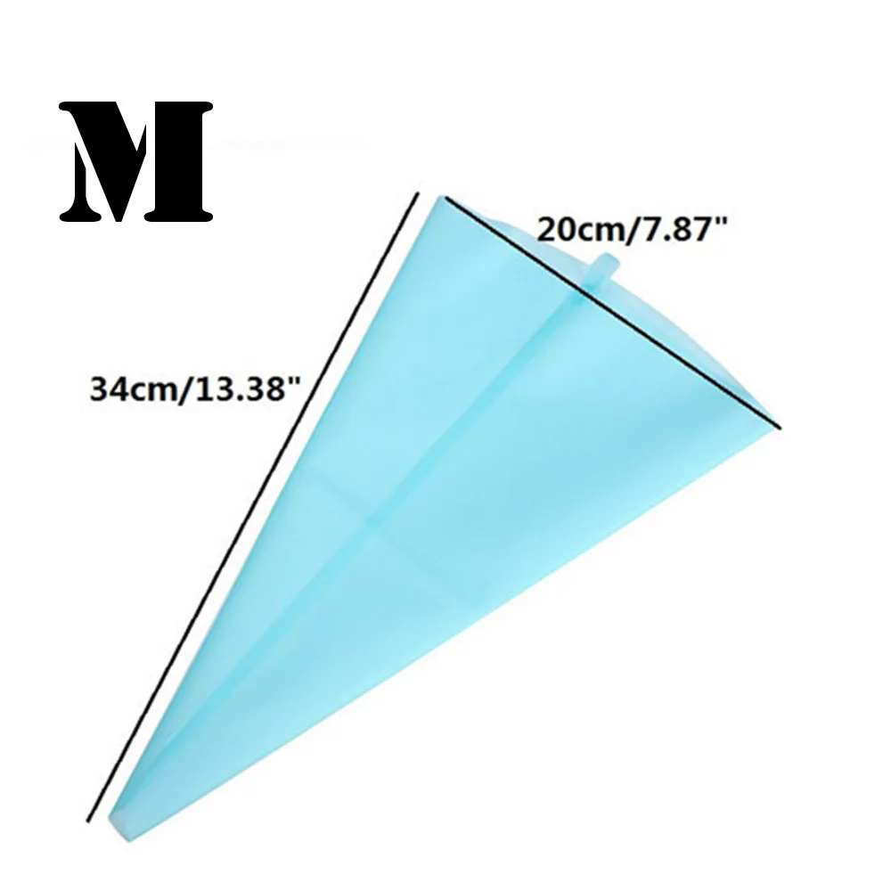 5PCS/LOT Reusable Silicone Icing Piping Cream Pastry Bag Cake Decorating Tool Bakery Dessert Baking Kitchen Accessories CT1035