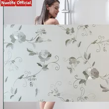 Пион цветок электростатического пленка «замороженное стекло» ванная комната гостиная спальня кухня компании солнцезащитный крем дверь для уединения оконная пленка