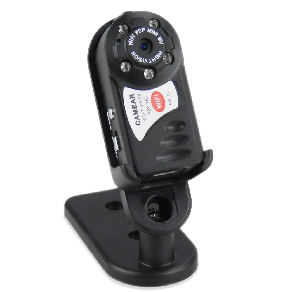 

Q7 Wireless P2P WiFi HD IP Camera Mini DVR Night Vision Camcorder Video Recorder 480P 5 LED Motion Detection Support TF Card 32G
