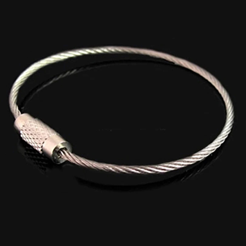 

High Quality 10pcs/lot EDC stainless steel ring / wire loop / hang tag Keychain Keyring Key Chain Ring Key Fob Holder