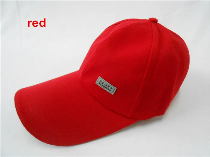 Унисекс плотная Бейсбол Кепки одноцветное Цвет шляпа Регулируемый 6 цветов - Цвет: red