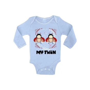 

YSCULBUTOL baby twins bodysuits I Love My Twin Baby Bodysuit. Funny Baby Shower Gifts. Cute Outfit for Twins.
