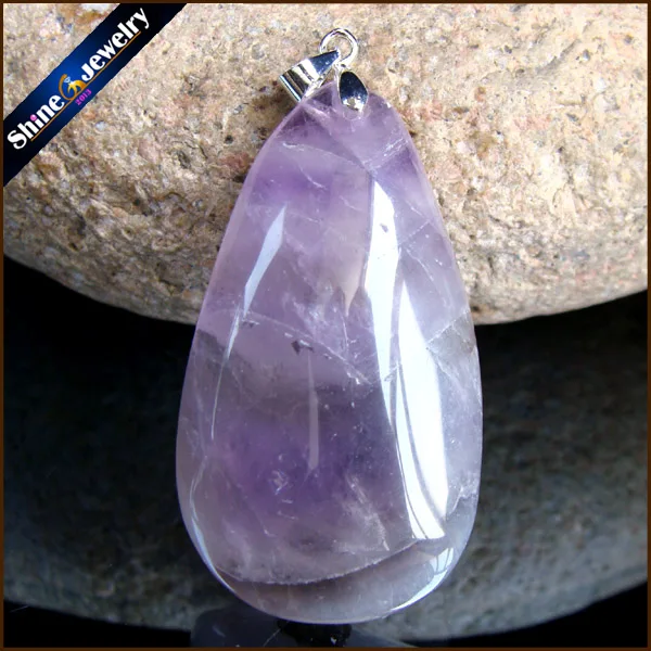

Модные ювелирные изделия, натуральный фиолетовый кристалл, массивное ожерелье с кулоном, аметистовый камень для женщин и мужчин, подарок GS681