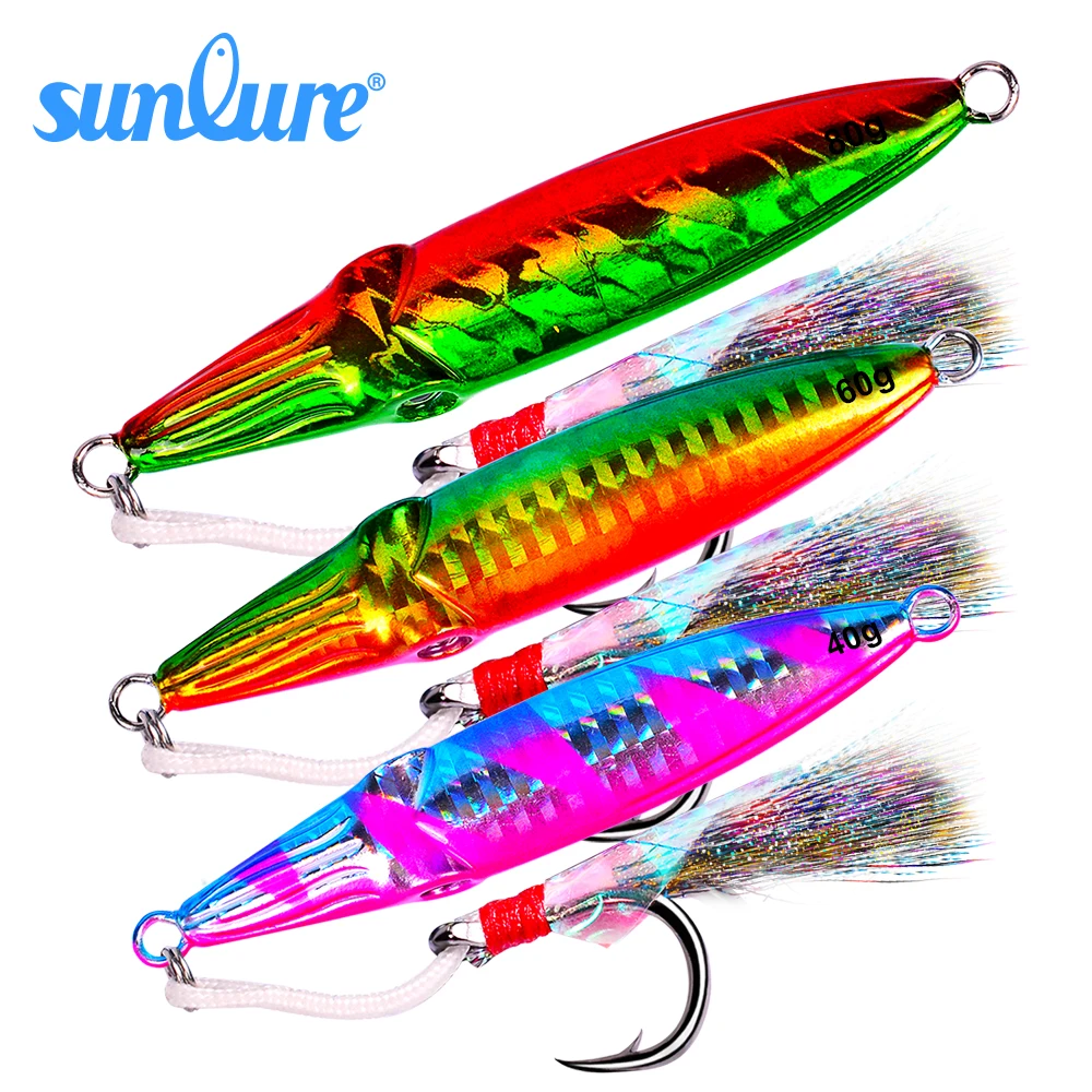 

1PC Hard Lead Fish Fishing Lure 5 Colors Fishing Bait 8cm-9cm-10cm Casting Lure 40g-60g-80g Deep Sea Jig Fishing Tackle
