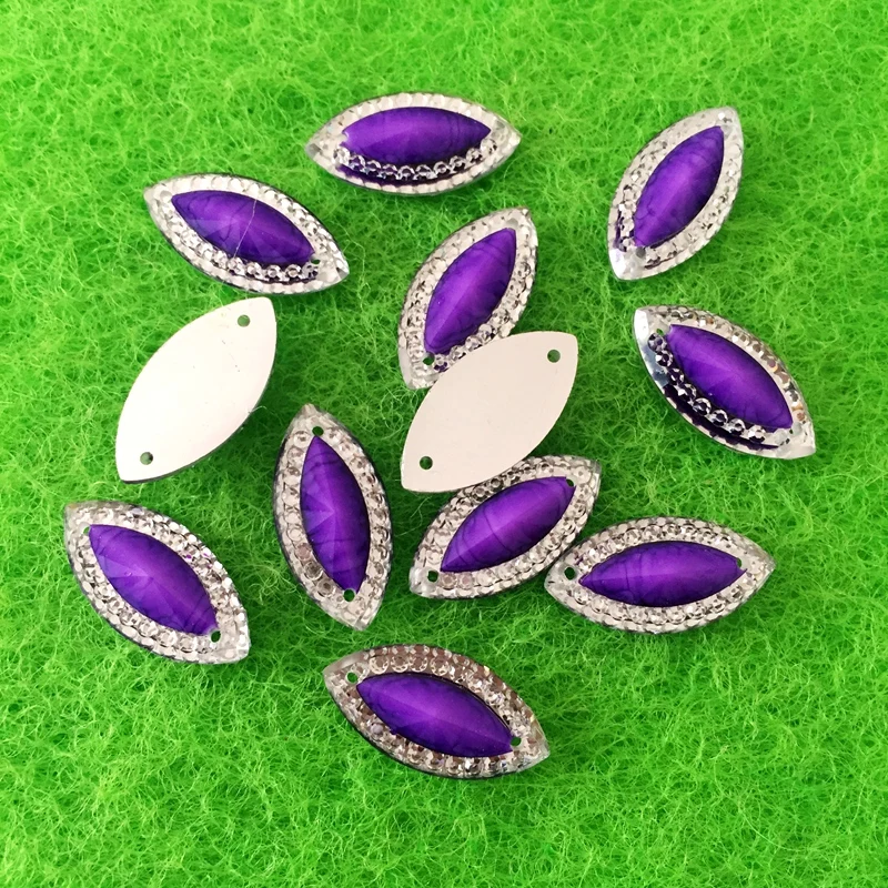 DIY60PCS/lot 18 мм* 10 мм Смола горный хрусталь женской одежды ручной шов бурения лошадь глаз Форма Кристалл с плоской задней гранью-B609