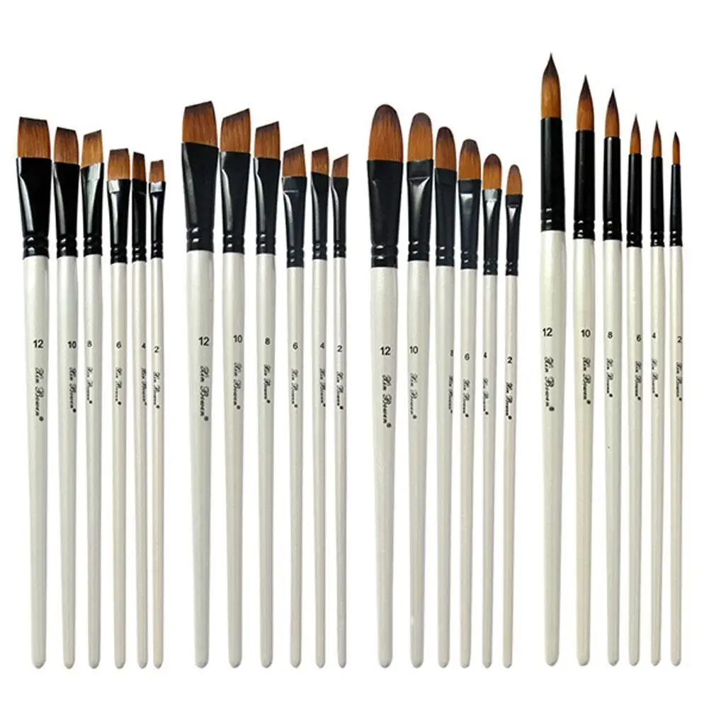 

None Double-colour Nylon Ink Brush Paint Art Brushes for Drawing Gouache Oil Painting Brush Art Supplies r20