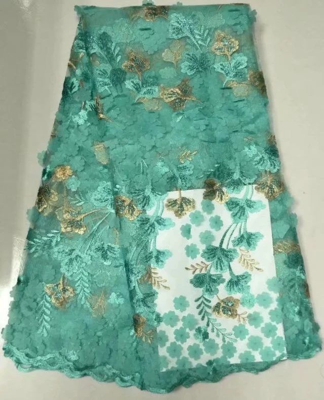 

2017 Latest Design African net lace 5 yards one piece french lace for Women dress Hot Sale
